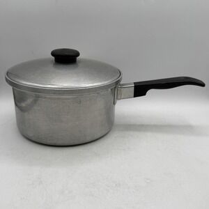 Vintage Kitchen Craft Cast‎ Aluminum 3 1/2 Quart Pot Saucepan with Lid #2263